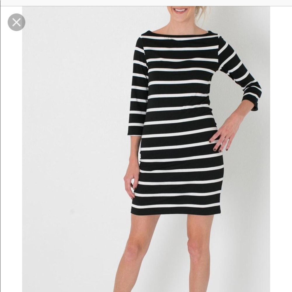SOLD!!!  Cute Maitai striped shift dress. Small.
